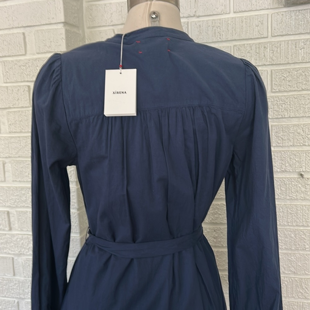 NWT-XiRENA-navy Dixie shirtdress. - Picture 7 of 10